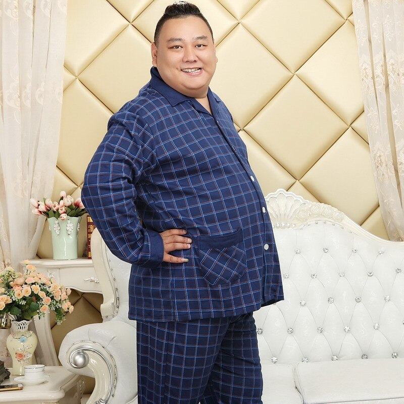 Pyjama coton 5XL XL pour homme, ensemble large et doux, collection automne hiver