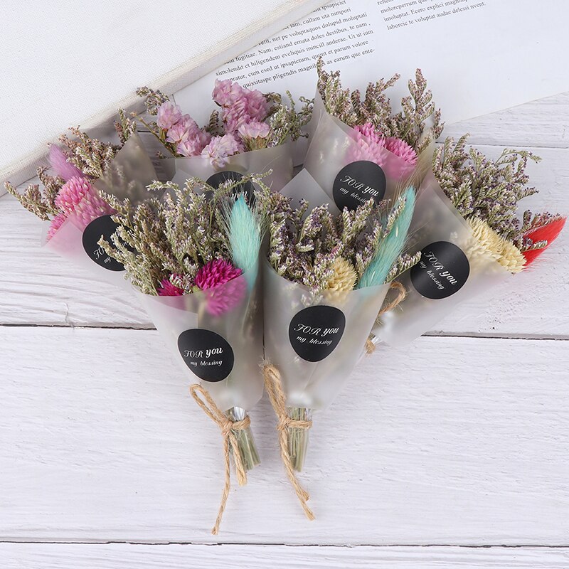 Tør blomst kunstigt krystalgræs til valentinsdag indretning mini buket gør det selv piger tørrede blomster fotografi rekvisit
