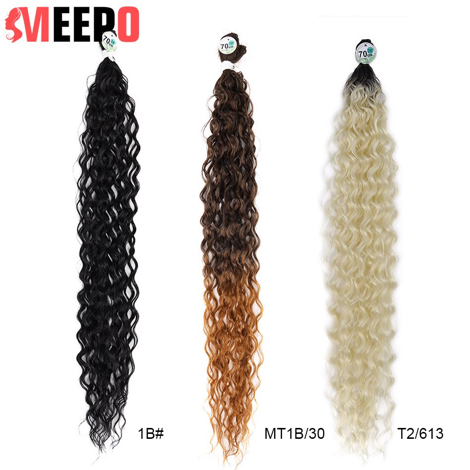 Water Wave Curly Hair Bundles Synthetic Hair Weave 9 Bundles/Pack Color 1# Black High Temperature Heat Resistant Fiber 28inches