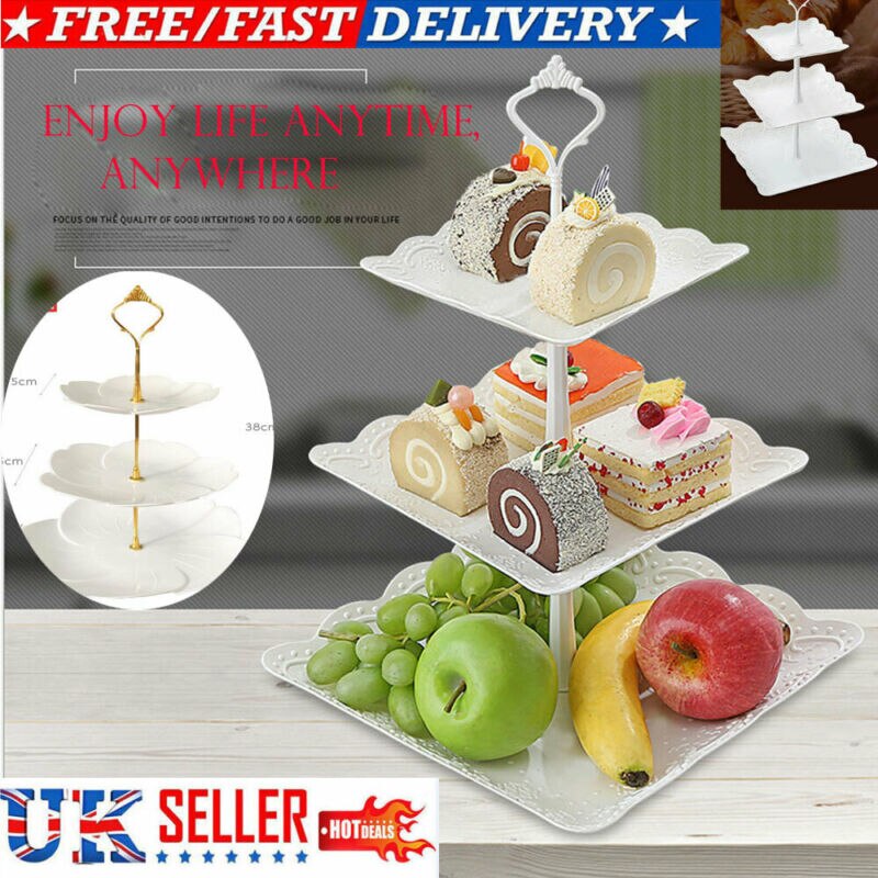 3 szczebel plastikowe stojak na ciasto popołudniowa herbata ślubne płyty imprezowa zastawa stołowa nowy forma robić pieczenia sklep trzy warstwy stojak na ciasto