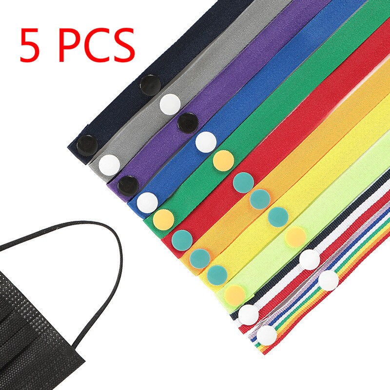 5 PCS 62cm Adjustable Mask Lanyard Extension Lanyard Handy&convenient Ear Holder Mask Rest Hang On Neck String Rope Accessories