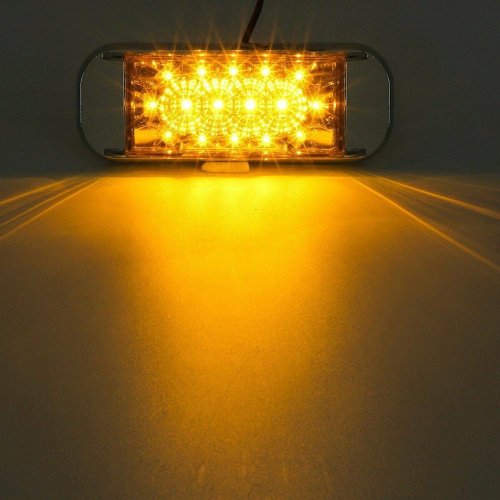 6 st 12v/24v led sidomarkeringsljus släpvagnslampa led släpvagnsbelysning lastbil led-ljus sidomarkeringsljus släpvagnslampa vattentät