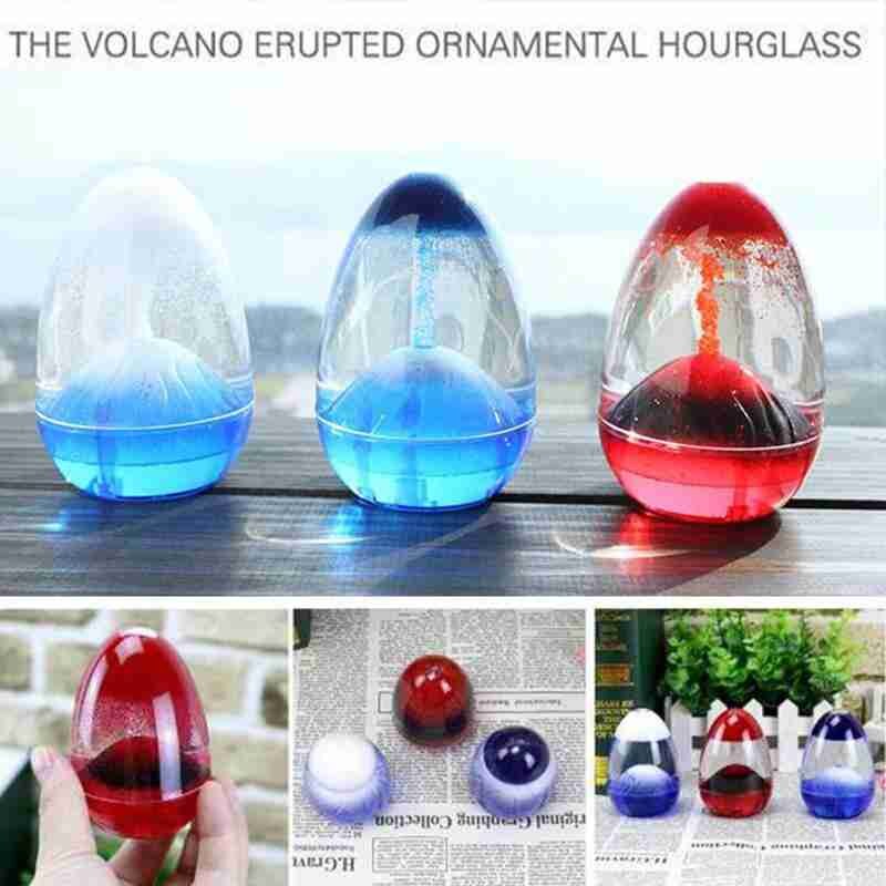 Liquid Oil Volcano Sand Watch Craft Ornaments Home Wedding Valentine Decoration Accessories For Lovers V0T9