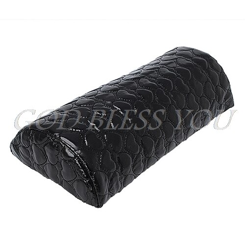 Cojín semicircular para manicura, cojín con reposabrazos para las manos, de Arte de uñas, cuidado de manicura, Color opcional,: Negro