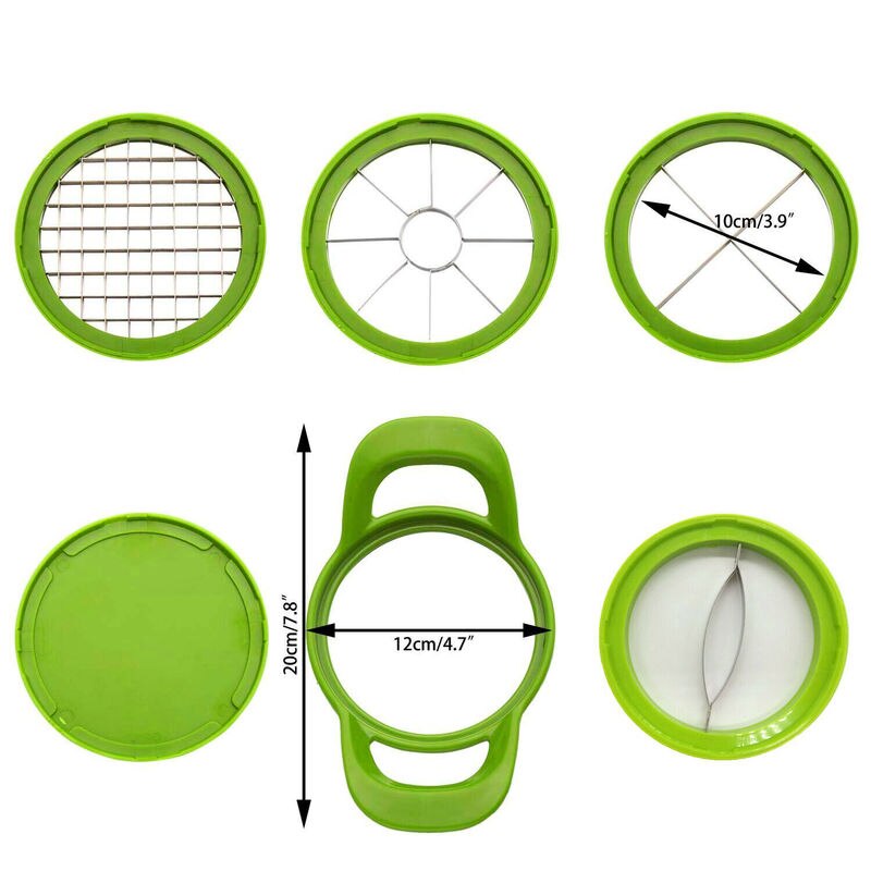 6 In 1 Fruit Vegetables Slicer Dice Chop Machine Food Onion Chopper Potato Dicer DIY Salad Easy Clean Slicer