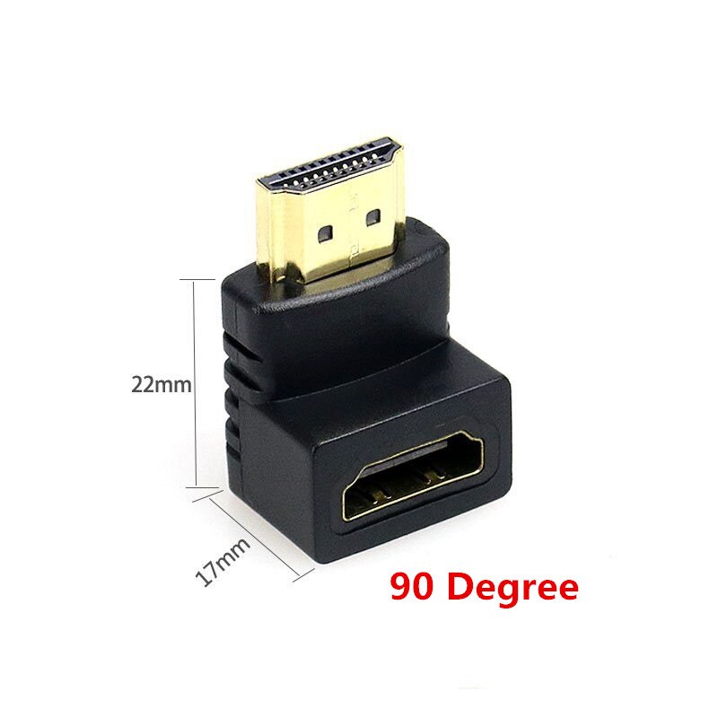 Hdmi Kabel Adapter Converters 270/90 Graden Hoek Hdmi Male Naar Hdmi Female Voor 1080P Hdtv Kabel Adapter Converter Extender: 90 degree