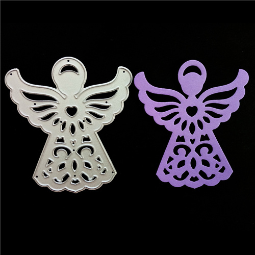 Kleine Engel Stansmessen Carbon Staal Diy Scrapbooking Die Cuts Wedding Kaarten Fotoalbum Decoratie Metalen Ambachtelijke Sterft 6.5*7.2Cm