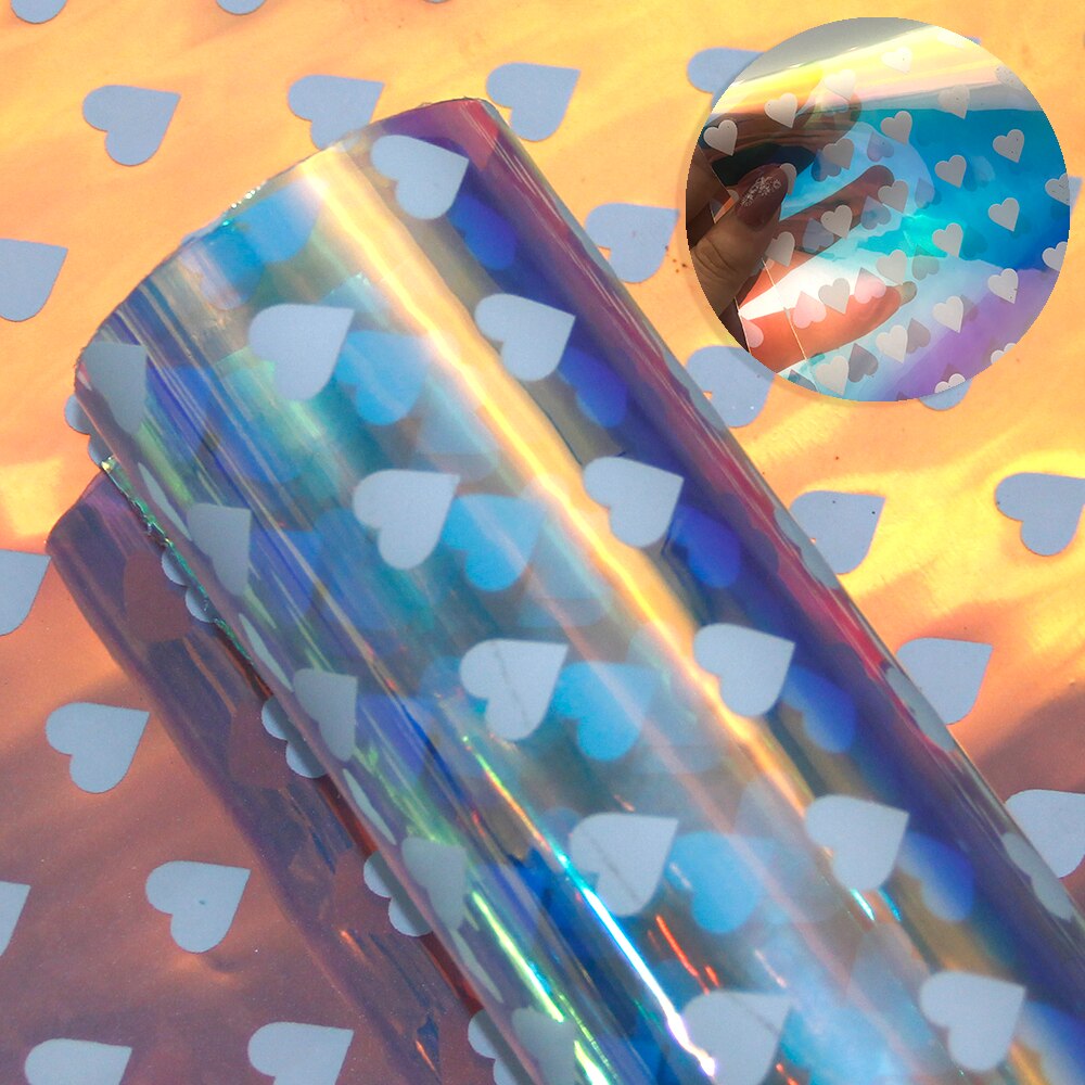 20*34cm Transparent Holographic PVC Sheet Geometric Clear Vinyl Sheet DIY Craft,1Yc7203: 1089693008