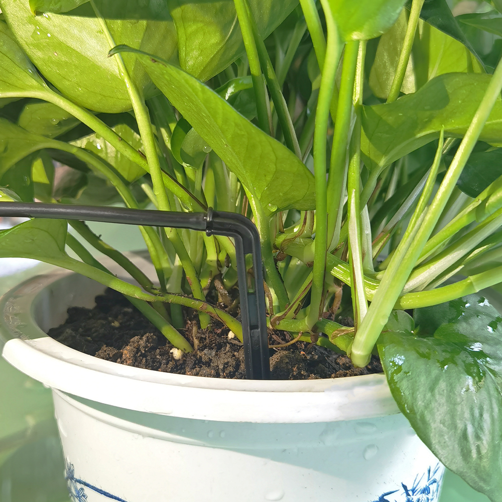 Drivhus drypvandingssæt automatisk vandingssystem have 4-- vejs 4/7mm to 3/5mm- slange drypper til potteplante grøntsager bonsai