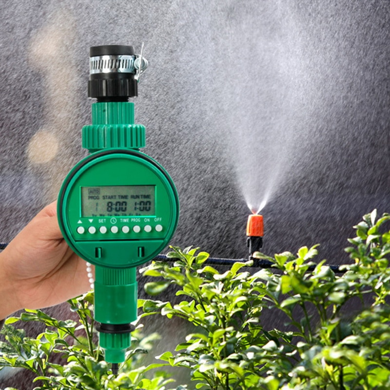 Minuterie d'arrosage à écran lcd, contrôleur d'irrigation intelligent et automatique, minuterie de robinet de tuyau, minuterie extérieure étanche, marche/arrêt automatique