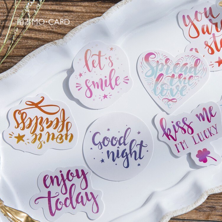 40 teile/paket Schönheit Totem Tagebuch Aufkleber Pack Geschrieben Es Cutie Planer Scrapbooking Lesezeichen Büro Liefert