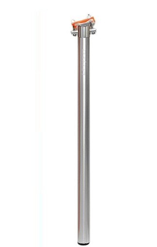Litepro-tija de sillín de bicicleta plegable, 33,9mm x 600mm, tubo de asiento ultraligero, piezas modificadas: Silver