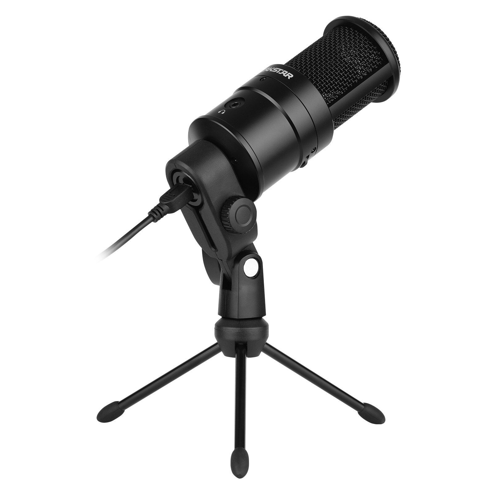 TAKSTAR PC-K220USB Condenser Desktop Microphone USB Powered Cardioid PC Mic Plug and Play for Voice Musical Instrument Recording