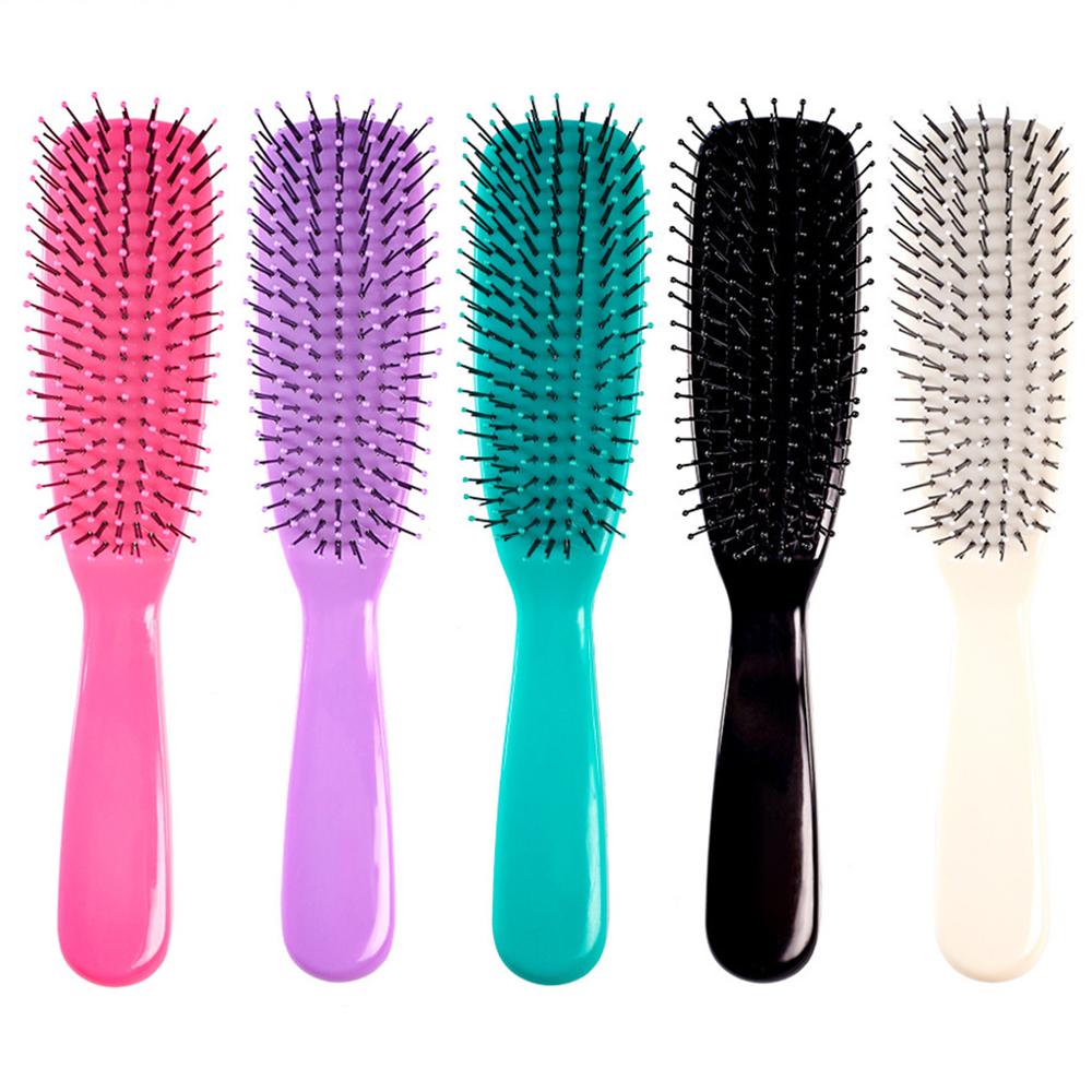 Women Men Detangling Hair Brush Ball Tipped Anti-Static Massage Scalp Reduce Frizz Nylon Bristle Comb Salon Styling Tool