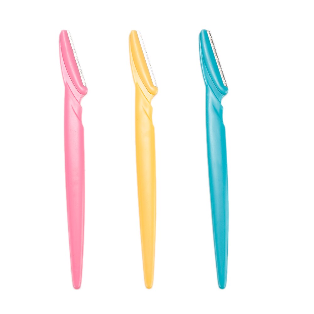 ELECOOL 3 pièces/ensemble sourcil rasoir Facial sourcil tondeuse forte Mini maquillage couteau Shaper rasoir