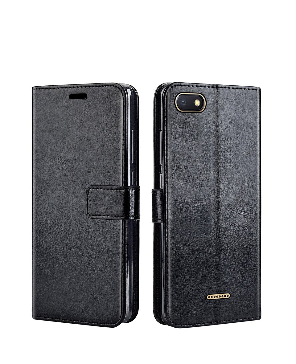 Funda de cuero de lujo para Xiaomi Redmi 6A, funda trasera del teléfono con tapa para Xiaomi Redmi 6 A 6 A 5,45 pulgadas