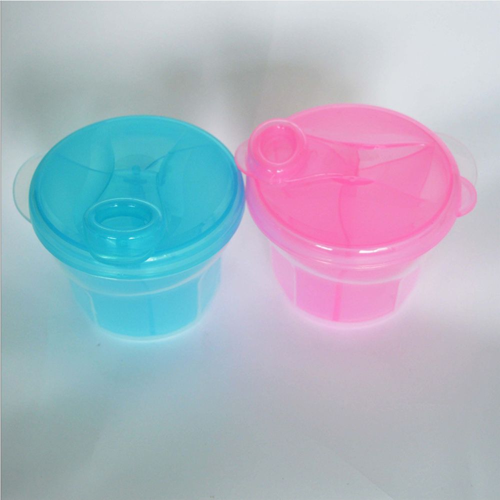 3 Rooster Draagbare Melkpoeder Draaibaar Dispenser Babyvoeding Container Opbergdoos Voor Kinderopvang Peuter Reizen Fles