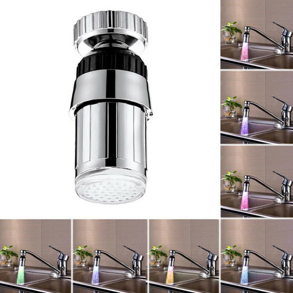 LED Faucet Light With Lamp Temperature Control Three-Color Light LED Faucet Rotating Faucet Degree Faucet Light 360 D3Q5