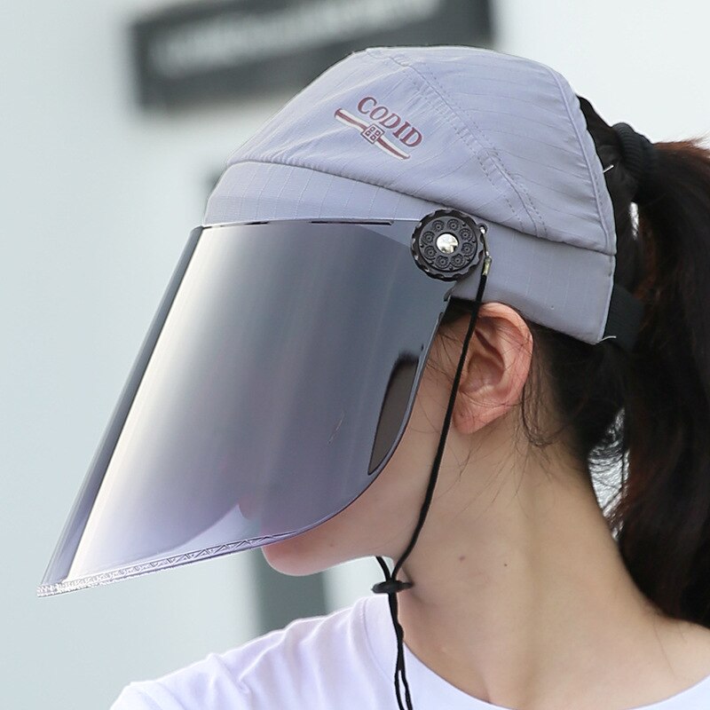 USPOP Neue Sommer sonne hüte UPF50 + sonnencreme hast professionelle anti uv rays hüte PC objektiv hut: Grau