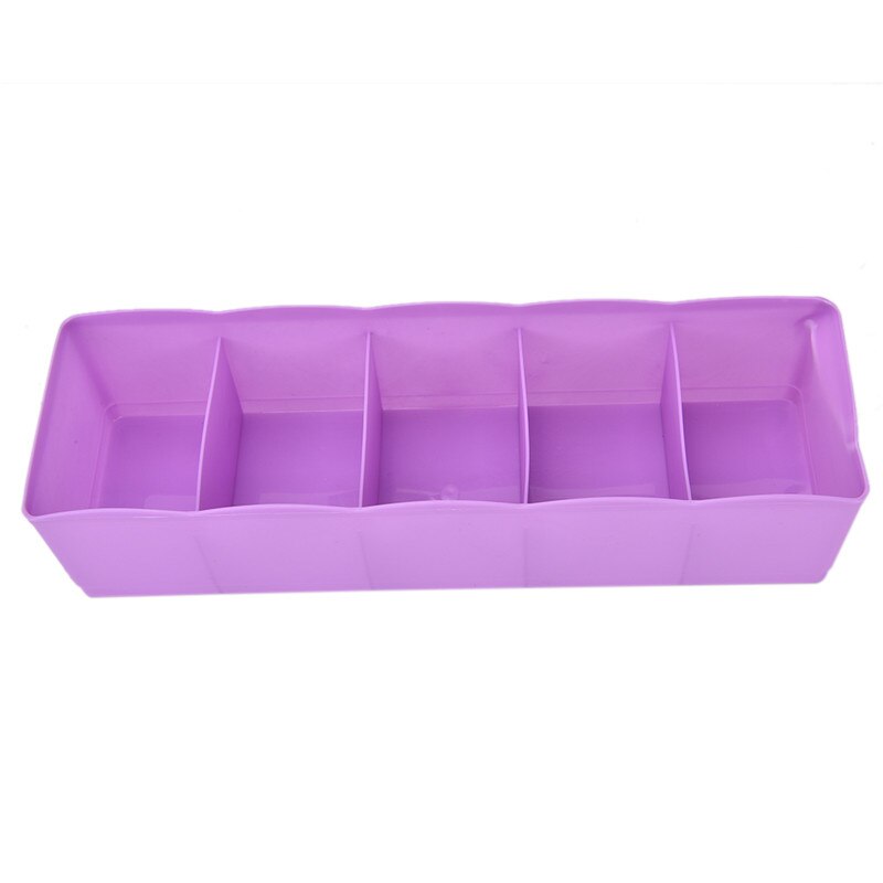 1PCS Underwear Underwear Storage Box 5 Grid Socks Underwear Drawer Closet Family Storage Box Storage Box Partition TSLM1: 4