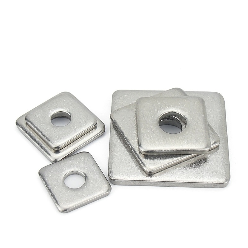 304 kwadratowe podkładki płaskie ze stali nierdzewnej  m8 m10 niestandardowe grube duże podkładki kwadratowe