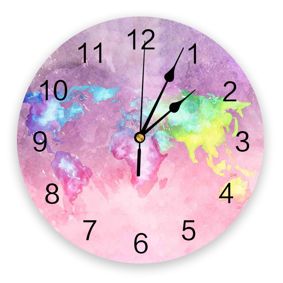 Karte Irland Jahrgang Stil Dublin Atlas Wanduhr Wohnzimmer Schlafzimmer Zauberstab Uhr Stumm Karikatur Wanduhr Hause Dekoration: WHH00313CKAZ1