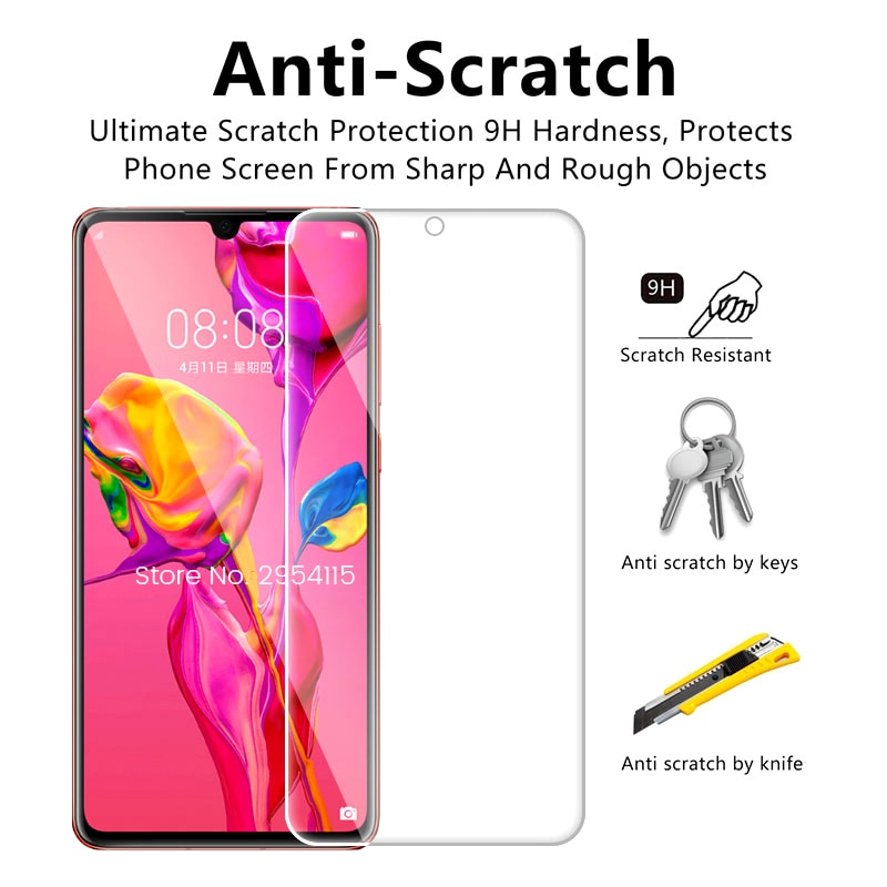 3PCS protective glass for huawei hauwei p 30 20 p20 p30 lite 30lite light p smart plus psmart z psmartz glas protector film