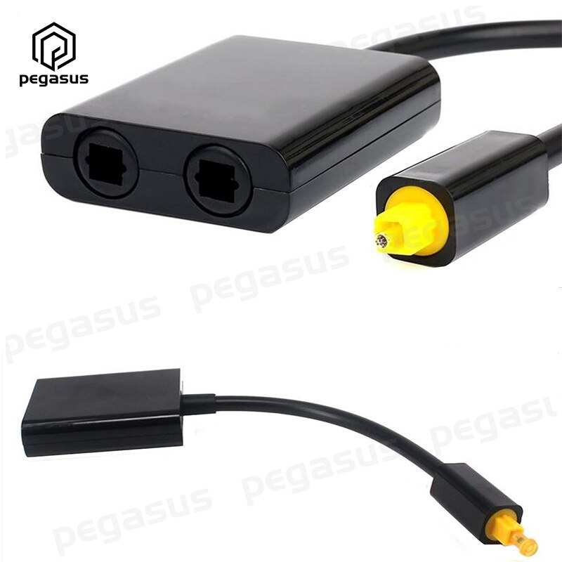 0.2 Meter Toslink Digitale Optische Audio-Fiber Kabel 2 In 1 Out Splitter Adapter