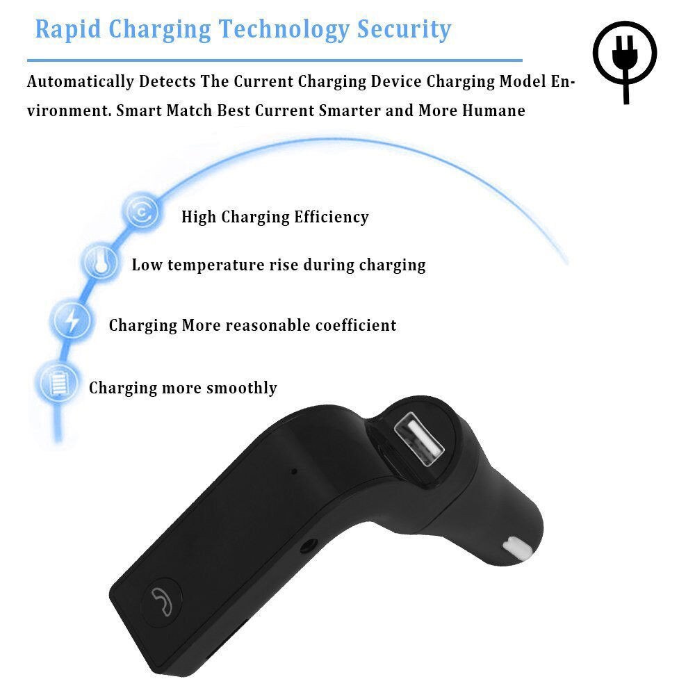 Bluetooth Car Kit Handsfree FM Transmitter Radio MP3 Player USB Charger & AUX Mini Mp3 Player Music Sports Walkman