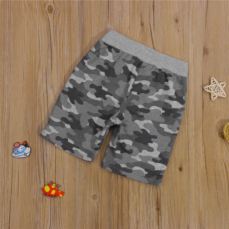 1-10 anni pantaloncini mimetici per bambini pantaloni a vita alta elastici con tasche pantaloni da autunno estivi con stampa mimetica per bambini