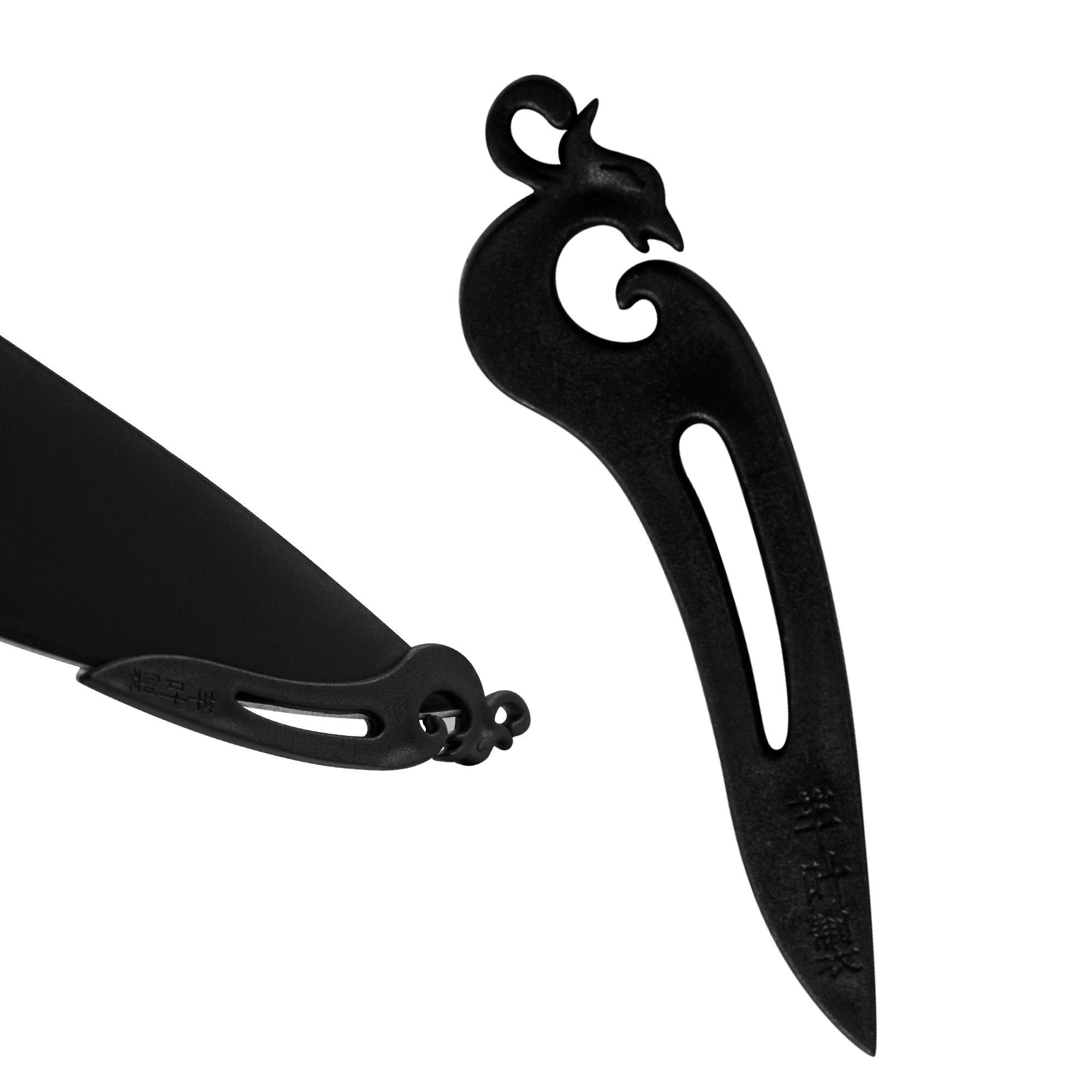 Couvercle de pointe de couteau de cuisine, 50 pièces/lot, blagues pratiques, couvercle de protection, couteau élargi, pointes de couteau en plastique, étui transparent: Black