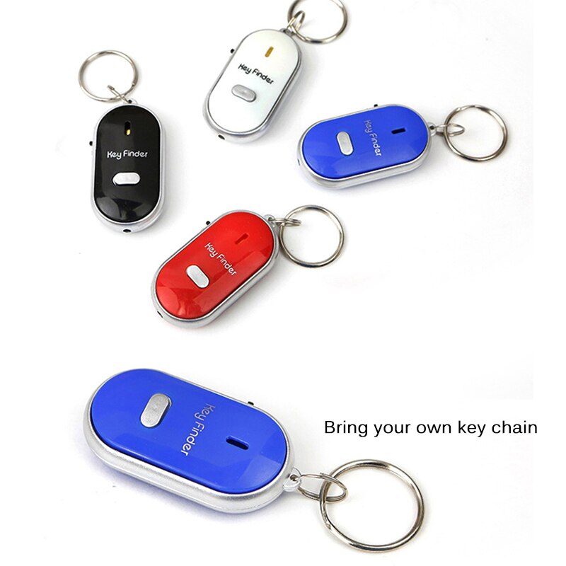 4 Colors Mini LED Whistle Key Finder Flashing Beeping Remote Lost Keyfinder Locator Keyring For Children Wallet