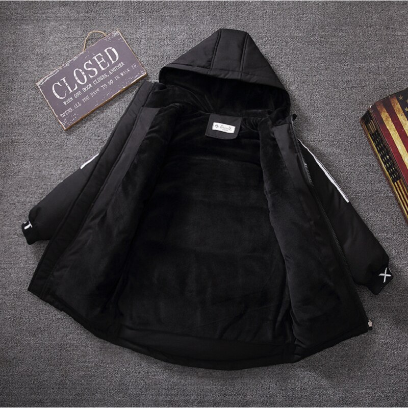 Herbst Winter freundlicher Oberbekleidung Mantel Sportliche Wasserdichte Winddicht Verdicken Kaschmir Mit Kapuze Jacke Für Jungen freundlicher kleidung Jungen Jacke