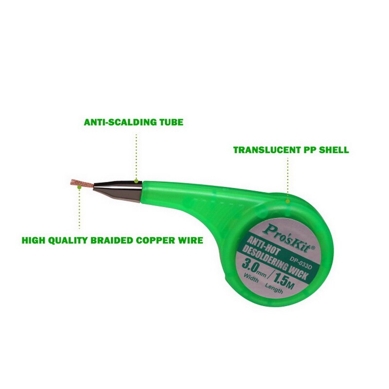 Desoldering Wick Desoldering Braid Solder Remover Vacuum Sucker Desoldering Pump Tool Proskit BGA Solder Wick Wheel Dispenser