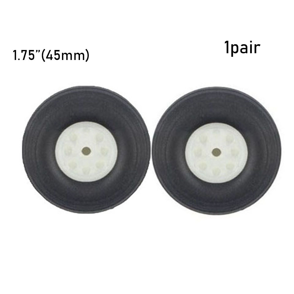 1 Paar Kinderen Vliegtuig Speelgoed Onderdelen Zwarte Staart Wiel Rubber Pu Plastic Hub 1 " - 3" Inch Voor rc Vliegtuig Vervanging Speelgoed Vliegtuig Accessoire: 45mm