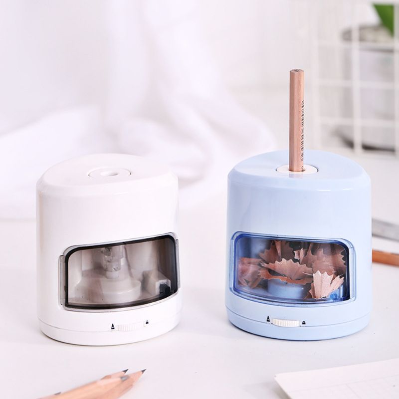 Electric Automatic Pencil Sharpener Battery Operated Office School Supplies Kids Student Children