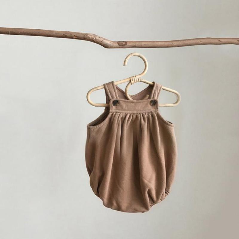 Lente Herfst Pasgeboren Schattige Baby Overalls Bodysuits Baby Meisje Jongen Mouwloos Katoenen Klassieke Jumpsuit Een Stuk Bodysuit Kleding: coffee / 24M   90cm