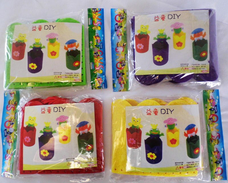 Kit de portalápices de tela para manualidades, 1 unidad por lote, artículos de actividades de fieltro para guardería, Juguetes Educativos de aprendizaje temprano, juegos de rompecabezas