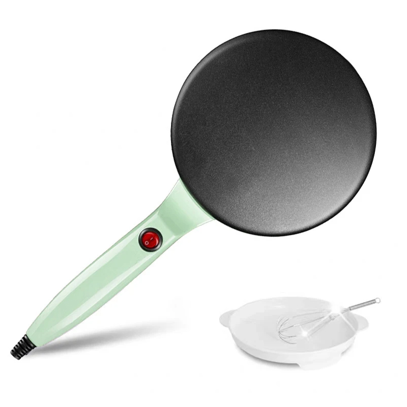 JIQI Haushalt Antihaft-Pfanne Elektrische Kuchen Stall Pfannkuchen Maschine Tragbare Elektrische Brot Maschine Gegrillte Pfannkuchen Maschine: WEISS / EU