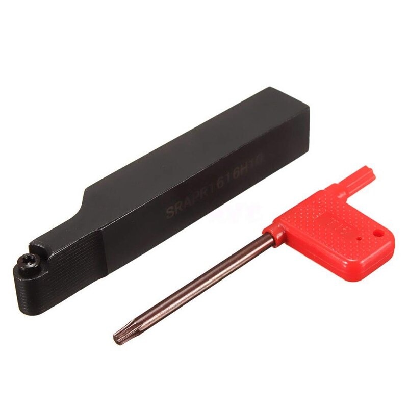 • Barra di alesatura portautensili per tornio esterno per fresatura frontale + 10 pezzi inserti RPMT10a + chiave inglese