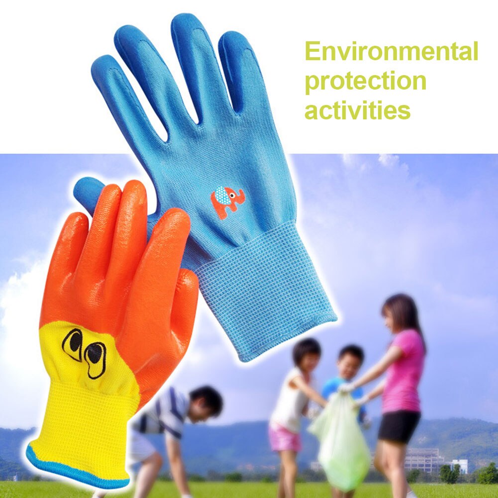 Guantes de protección para niños, Protector antimordeduras para jardín, recoger conchas marinas