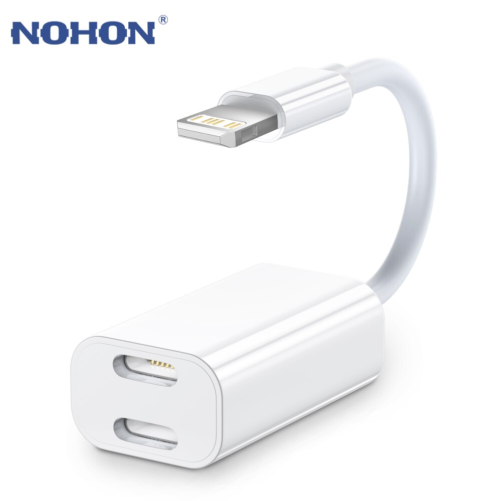 Dubbele Lightning Splitter Voor Iphone 13 12 11 Pro Max X Xs Xr 8 Plus Se 3 Ipad 2 In 1 Otg Adapter Hoofdtelefoon Audio Opladen Kabel