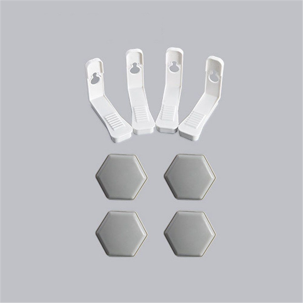 Housse de couette Invisible avec Clip, 4 pièces, couverture de couette simple, drap de lit domestique fixe antidérapant, angle de couverture fixe, boucle fixe sans aiguille: short grey