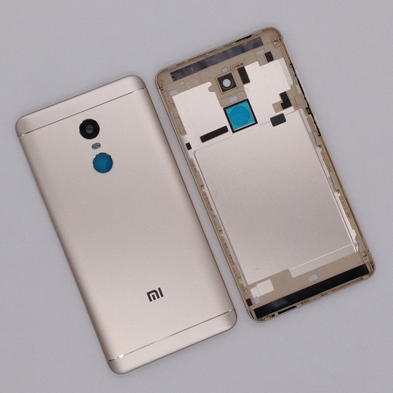 pour Xiaomi Redmi Note 4X32 GB (Snapdragon 625) pièces de rechange couvercle de batterie arrière + boutons latéraux + remplacement de l'objectif Flash de l'appareil photo: Golden