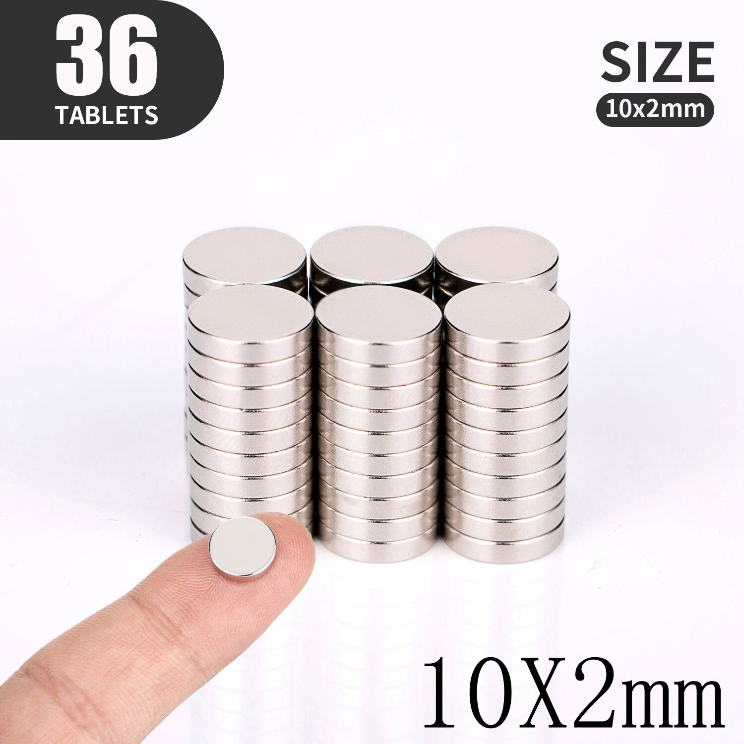 10 16 40PCS/Lot 8x2 10x2 12x2mm Magnet Strong magnets Rare Earth Neodymium Magnet Round Magnet Small Round Magnet: 36pcs(10x2)