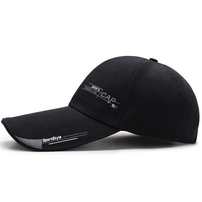 Baseball Cap Mannen Voorjaar Outdoor Sport Leisure Zonnehoed Verlengd Rand Schaduw Brief Hoed Mode Comfortabel En Ademend