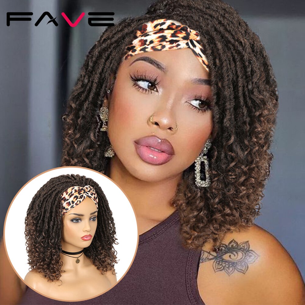 Fave – Perruque Dreadlocks Synthétiques pour Femme Noire et Blanche, Perruques de Tresses, Déesse, Fausses Dreads, Postiche Bouclé, Tresse Libre, Cheveu Tressé