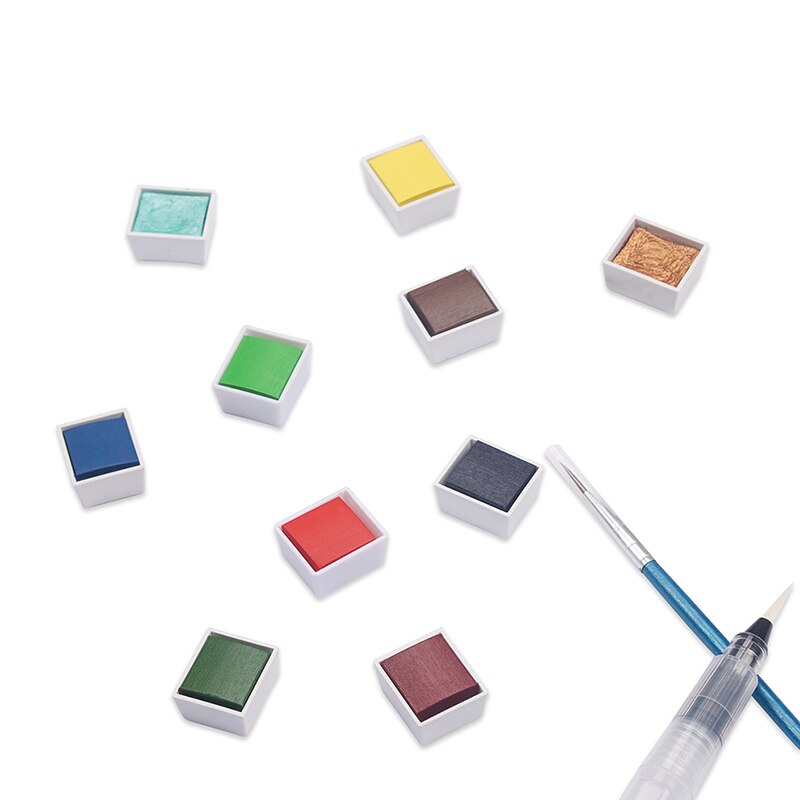 48 Kleuren Solid Aquarel Set Basic Neone Glitter Aquarel Verf Voor Tekenen Art Verf Levert