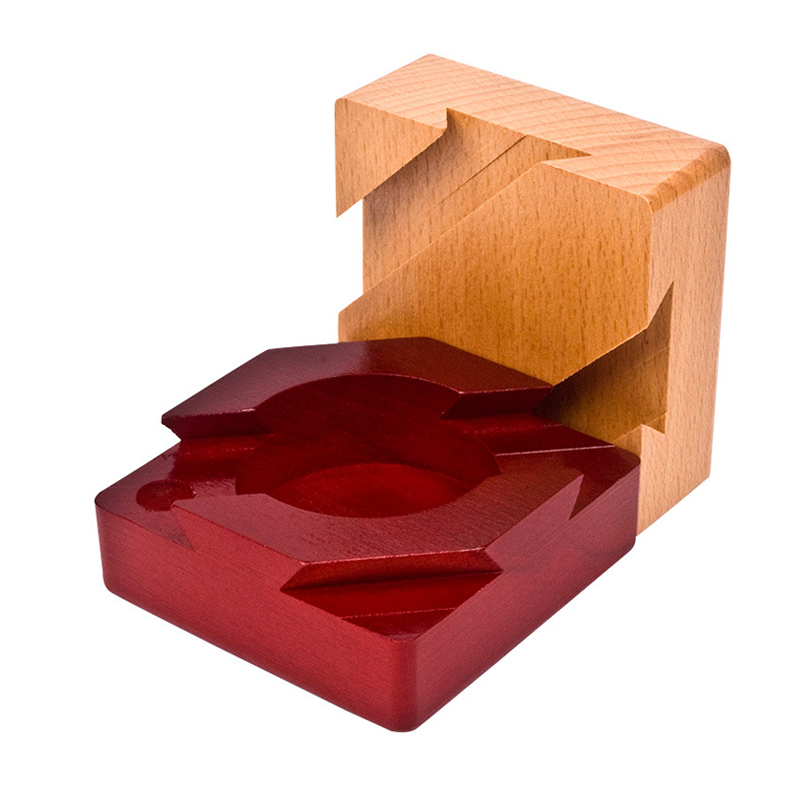Unmöglichke Puzzlebox mit versteckten Fächern, 3D-Gehirnentaser aus Holz für Erwachsene und Kinder, Luban Lock Juegos De Ingenio Madera