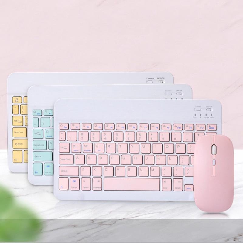 For iPad Bluetooth Keyboard 10 Inch Wireless Mini Bluetooth Keyboard Mouse for Xiaomi Samsung Huawei iPad Wireless Keyboard